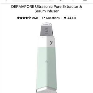 DERMAFLASH Dermapore ultrasonic pore extractor and serum infuser (lightly used)